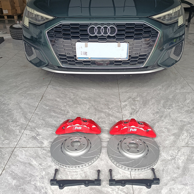 طقم فرجار فرامل السيارة من Audi A5 ، 6 وعاء كبير ، لون أحمر أحادي الكتلة