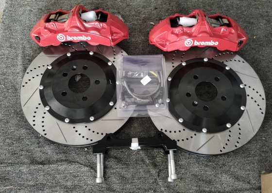 مجموعات فرجار فرامل السيارة الحمراء مع أقراص 380 مم مناسبة لأودي A4B9 R19 Brembo GT6